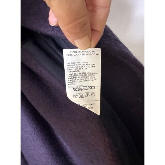 MAX&Co Purple Wool Blend Short Sleeve Coat Womens Size M - Picture 6 of 11
